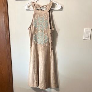 Ariat Beige and Blue Backless Dress